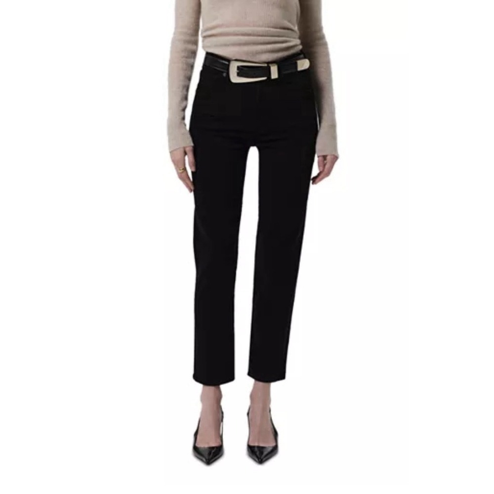 Citizens of Humanity Caia Black High Rise Straight  Premium Denim‎ Jeans 25 $228 - Picture 2 of 10